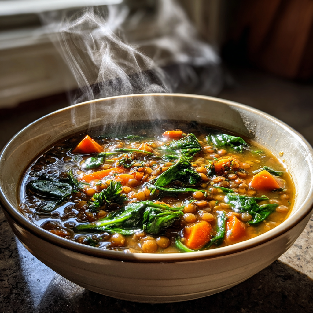 Easy Lentil Soup with Spinach: Irresistible Comfort Ready in 30 Minutes