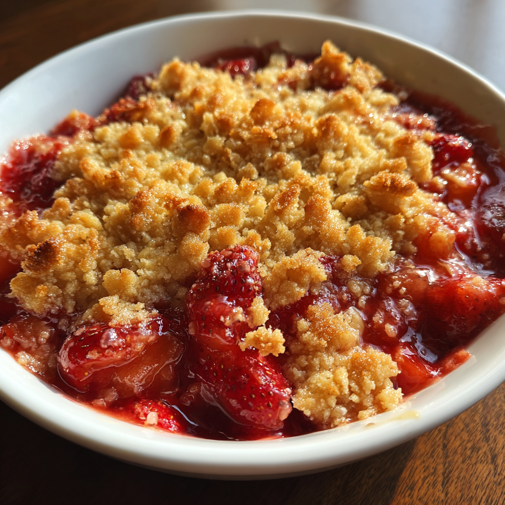 Easy Strawberry Rhubarb Crisp: Irresistible Dessert Ready in Under an Hour