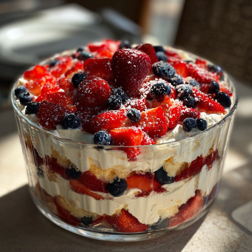 Memorial Day Desserts: 1 Irresistible Red, White, and Blue Trifle