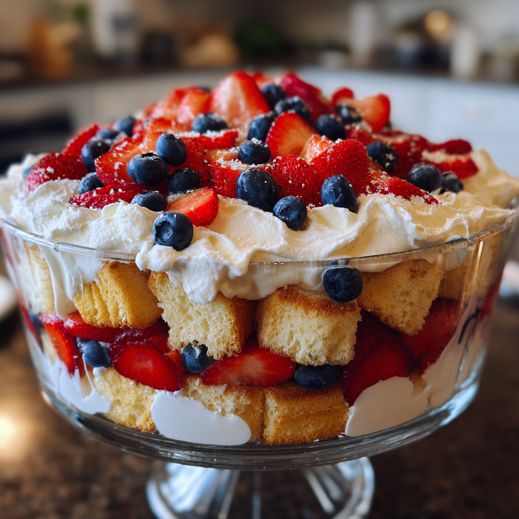 Memorial Day Food Dessert: Irresistible Red, White, and Blueberry Trifle