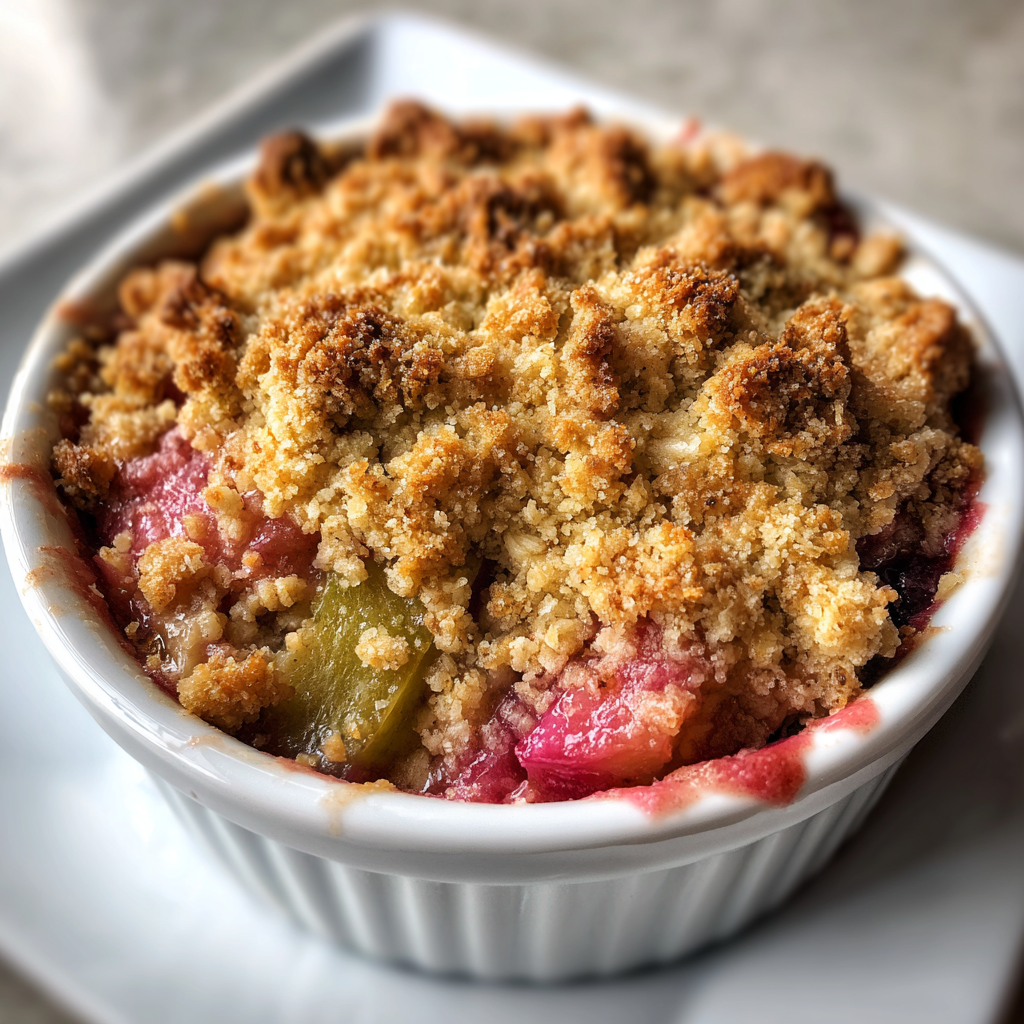 Rhubarb Crisp with Crumble Topping: 15-Minute Perfect Dessert