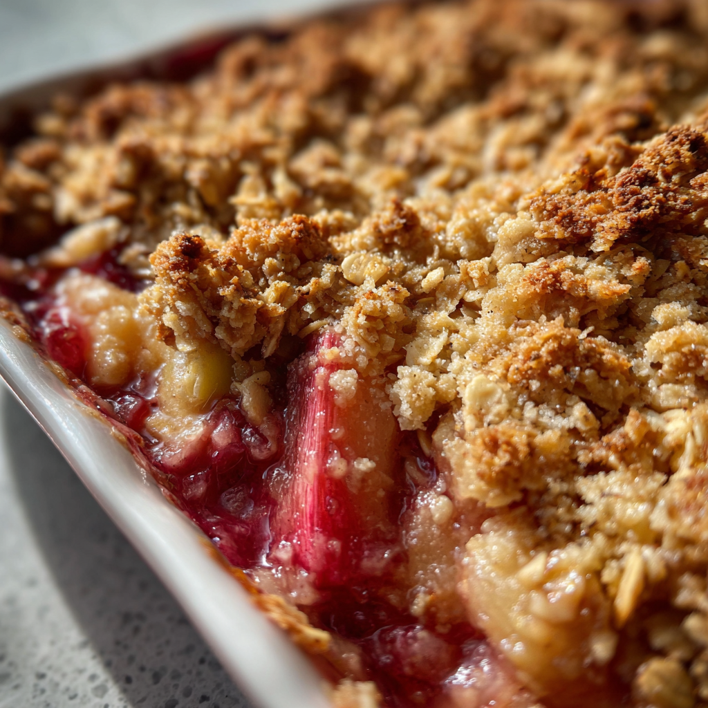 Rhubarb recipes crisp: The Perfect Spring Dessert with 1 Irresistible Topping