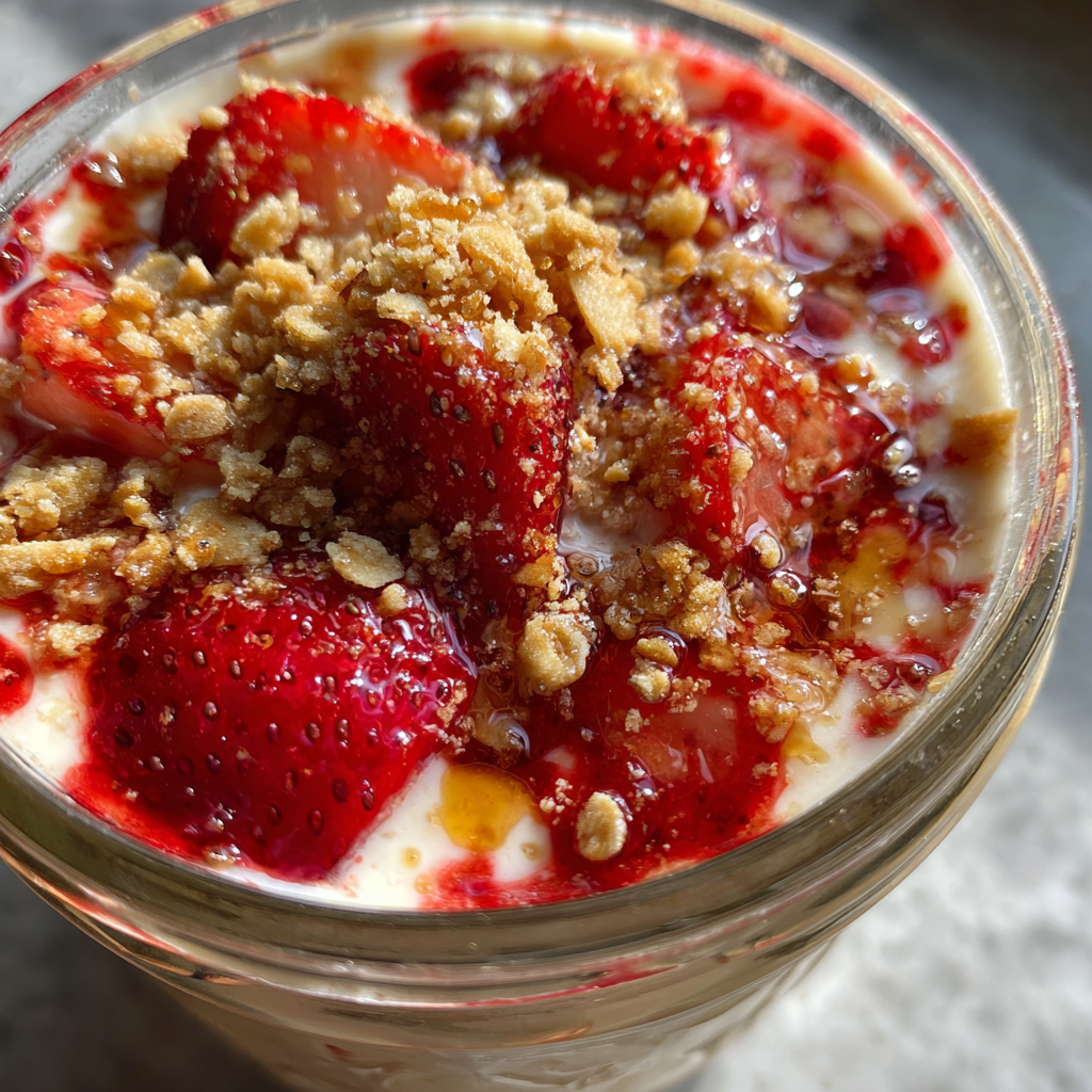 Strawberry Cheesecake Overnight Oats: Irresistible Creamy Breakfast Ready by Morning