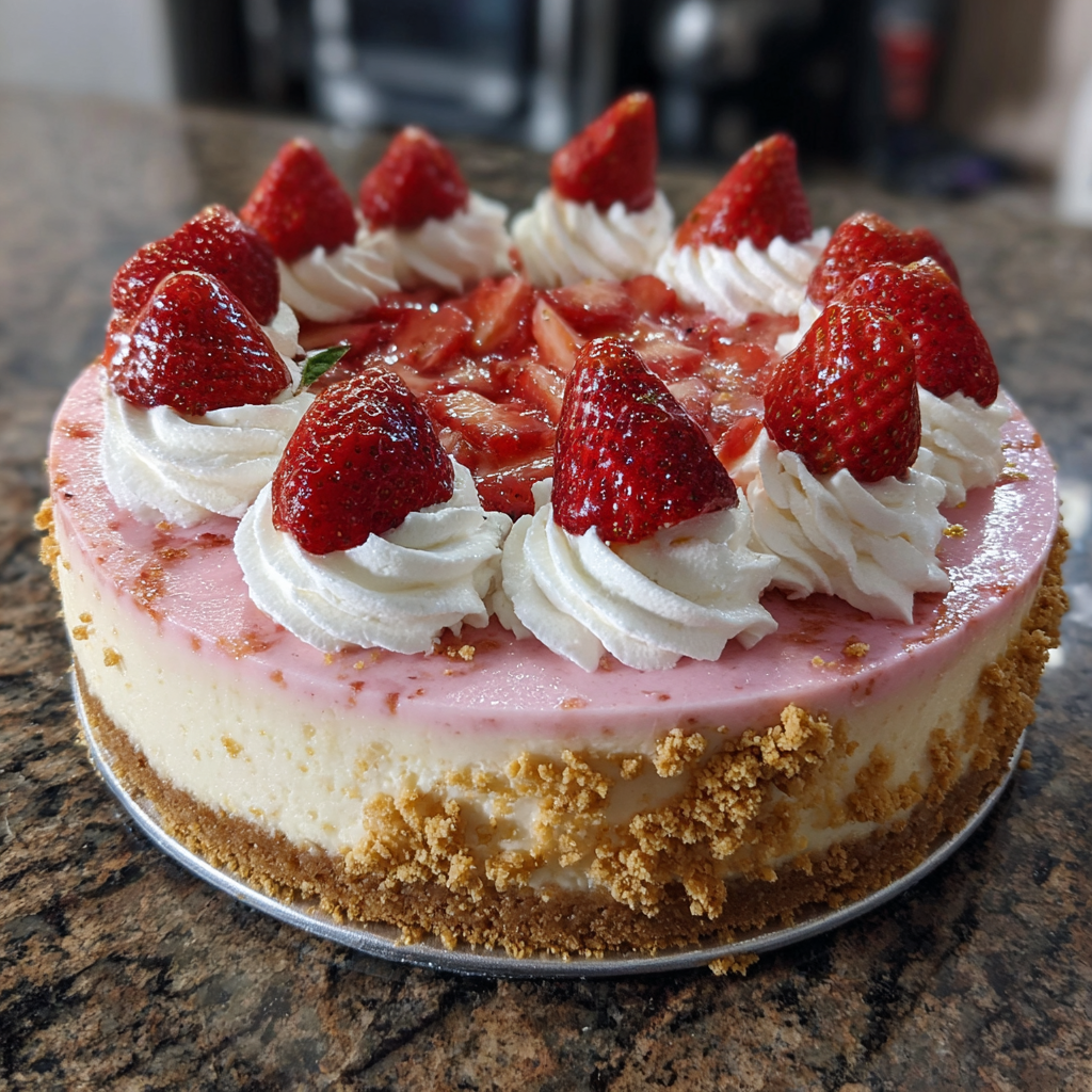 strawberry crunch cheesecake: the perfect creamy dessert delight