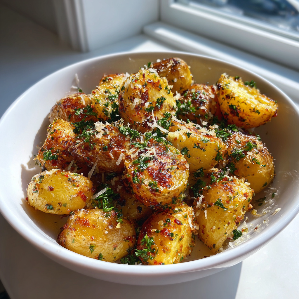 Air Fryer Recipes Potatoes: 5 Irresistible Garlic Parmesan Delights