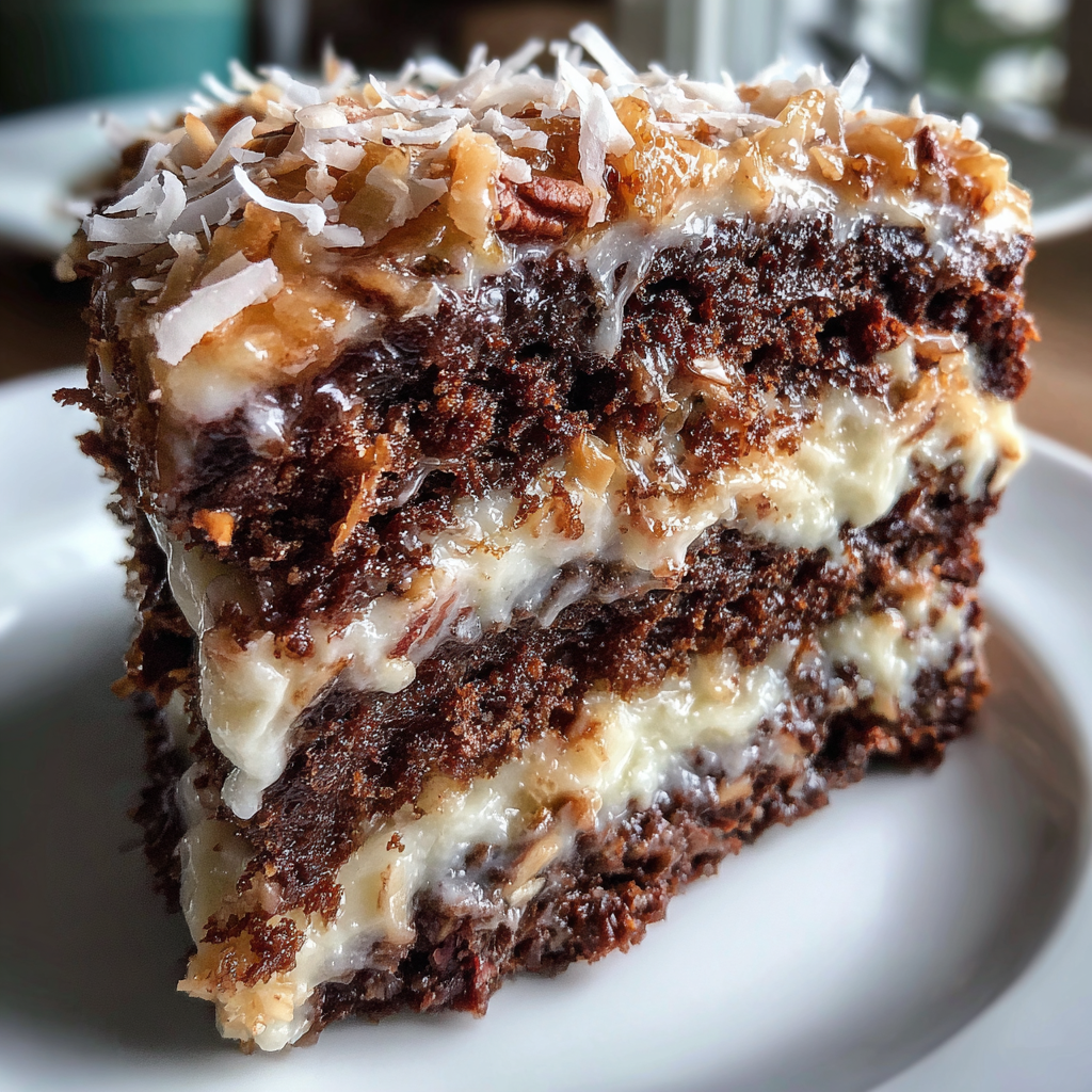 German desserts: Irresistible German Chocolate Cake with Coconut