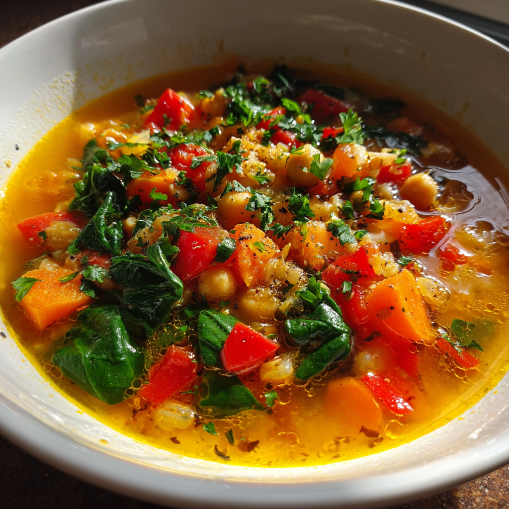 Mediterranean diet recipes soups & stews: 1 Irresistible Chickpea Soup