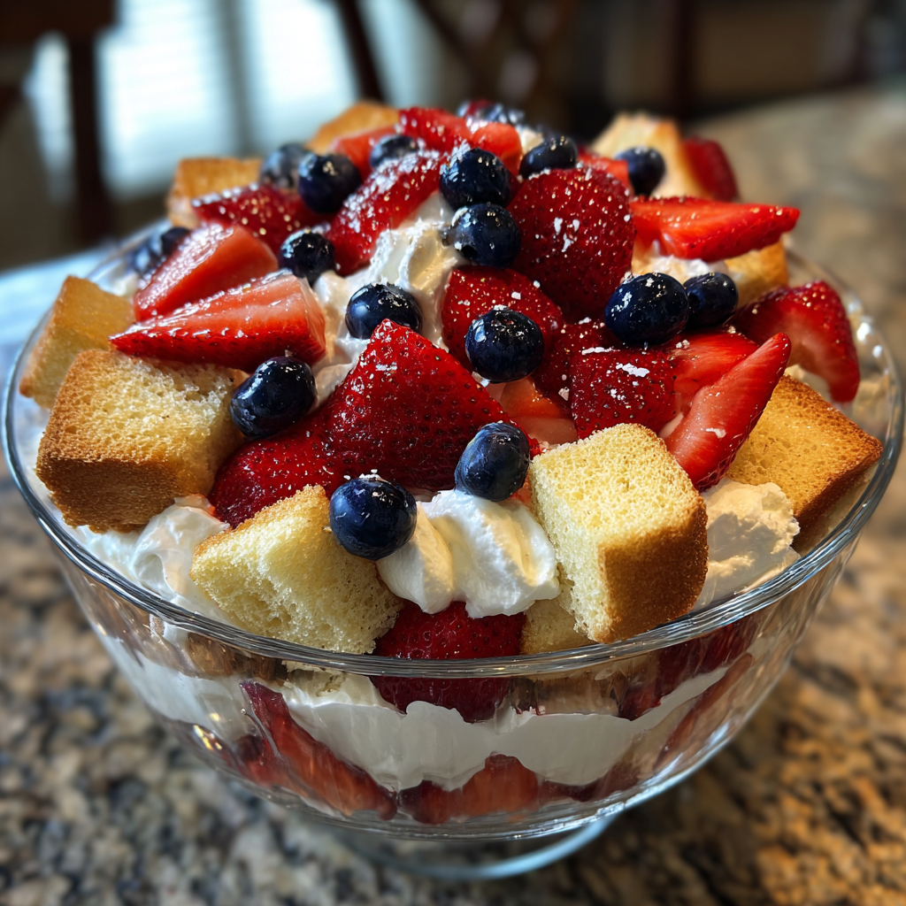 Memorial Day Food Dessert: 3 Layers of Irresistible Red, White, and Blueberry Trifle