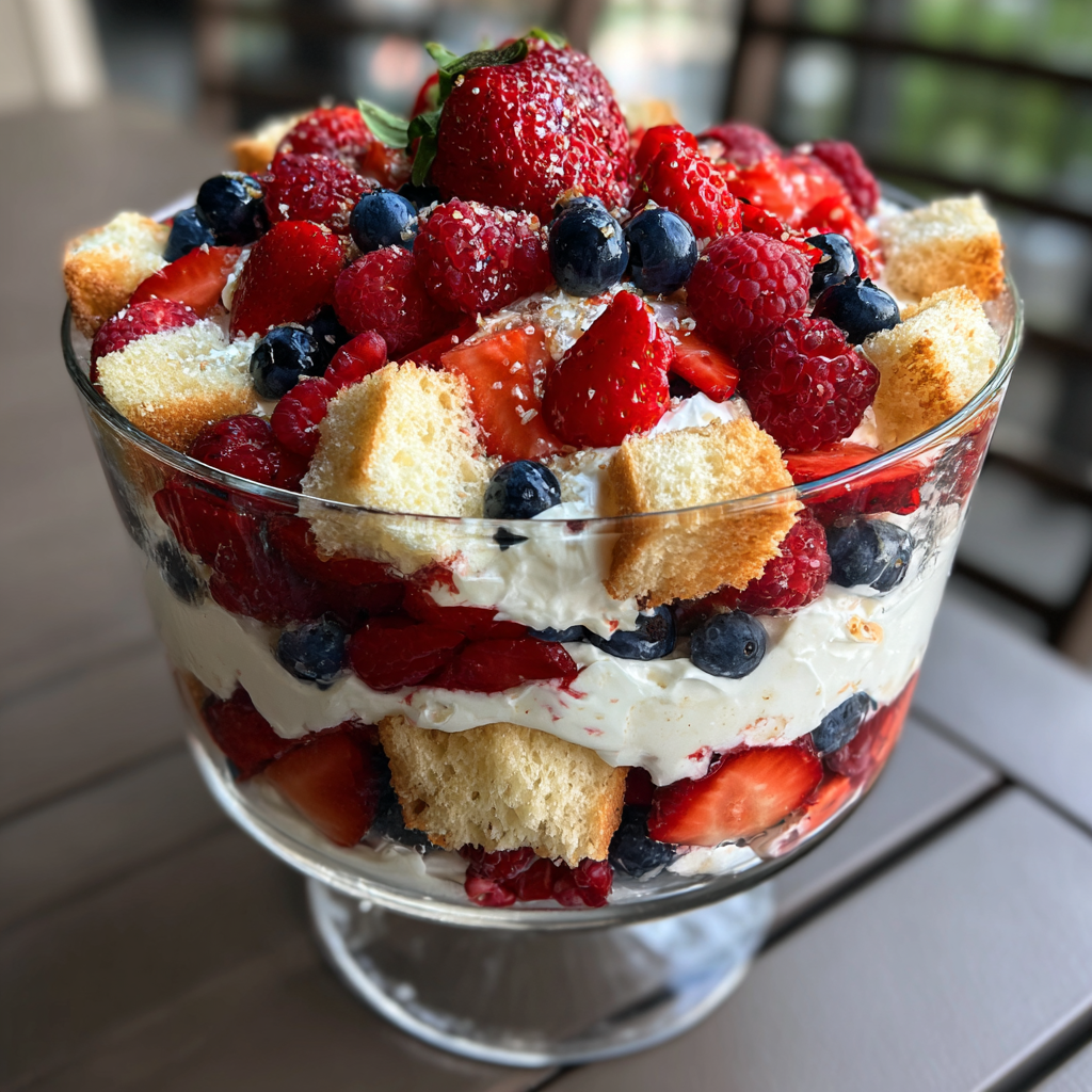 Patriotic desserts: 15-Minute Irresistible Berry Trifle Recipe