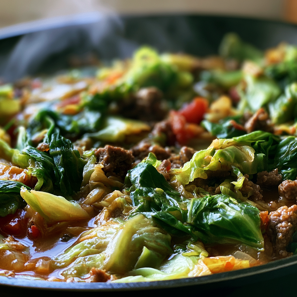 Cabbage and Ground Beef: 35-Minute Irresistible Skillet Dinner