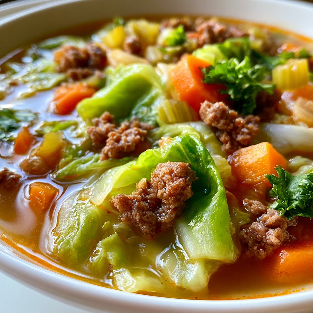 Cabbage Soup with Ground Beef: Perfect Comfort for 6 Servings