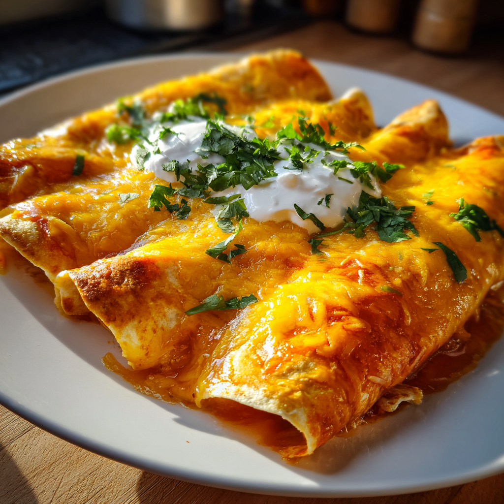 Chicken Enchiladas: The Perfect Cheesy Dish for 4 Servings