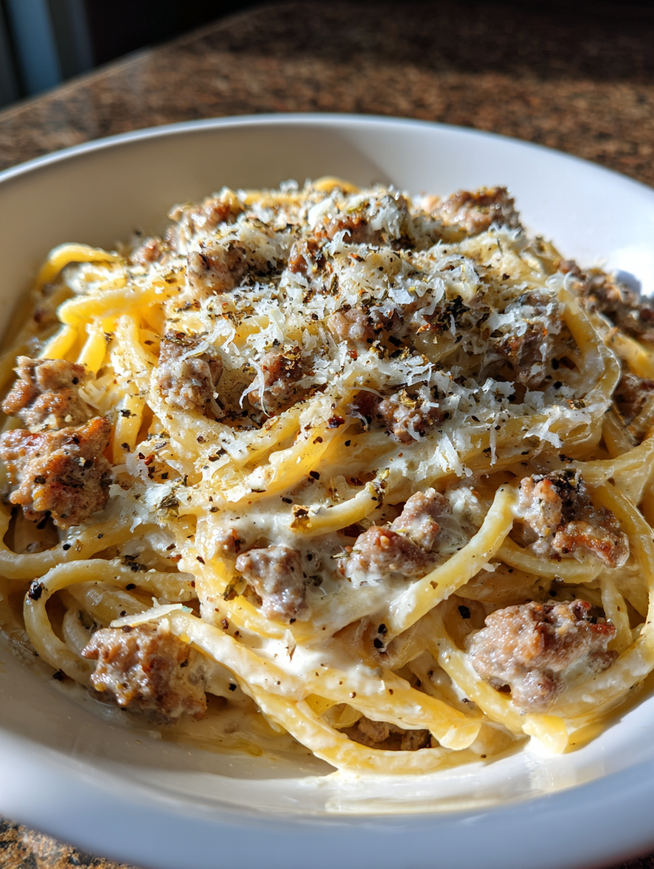 CREAMIEST ITALIAN SAUSAGE PASTA EVER