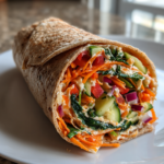 kid lunch ideas for school: delicious Rainbow Veggie Wraps recipe