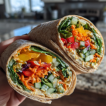 kids lunch ideas: Delicious Rainbow Veggie Wraps for Kids