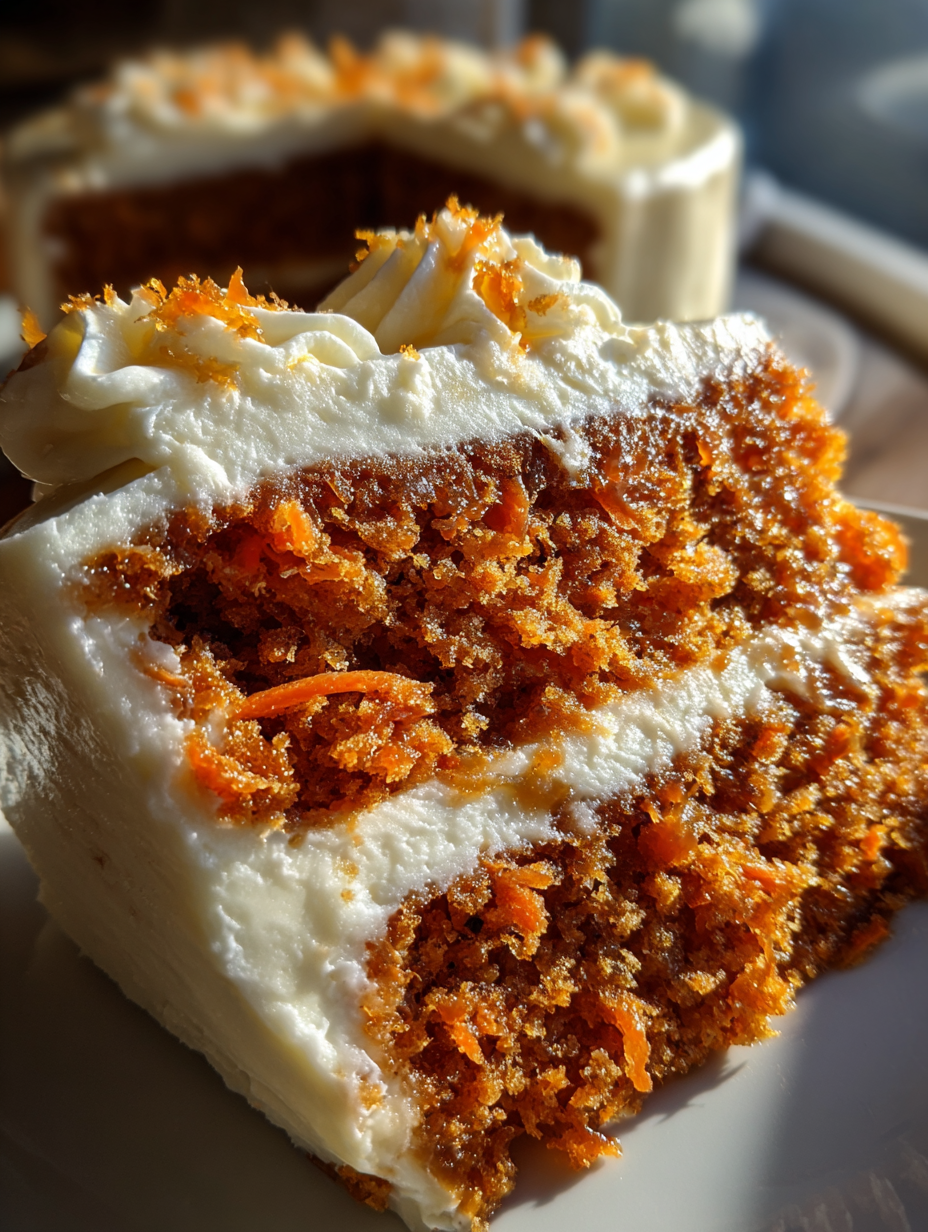 SALTED CARAMEL CARROT CAKE WITH CREAM CHEESE FROSTING