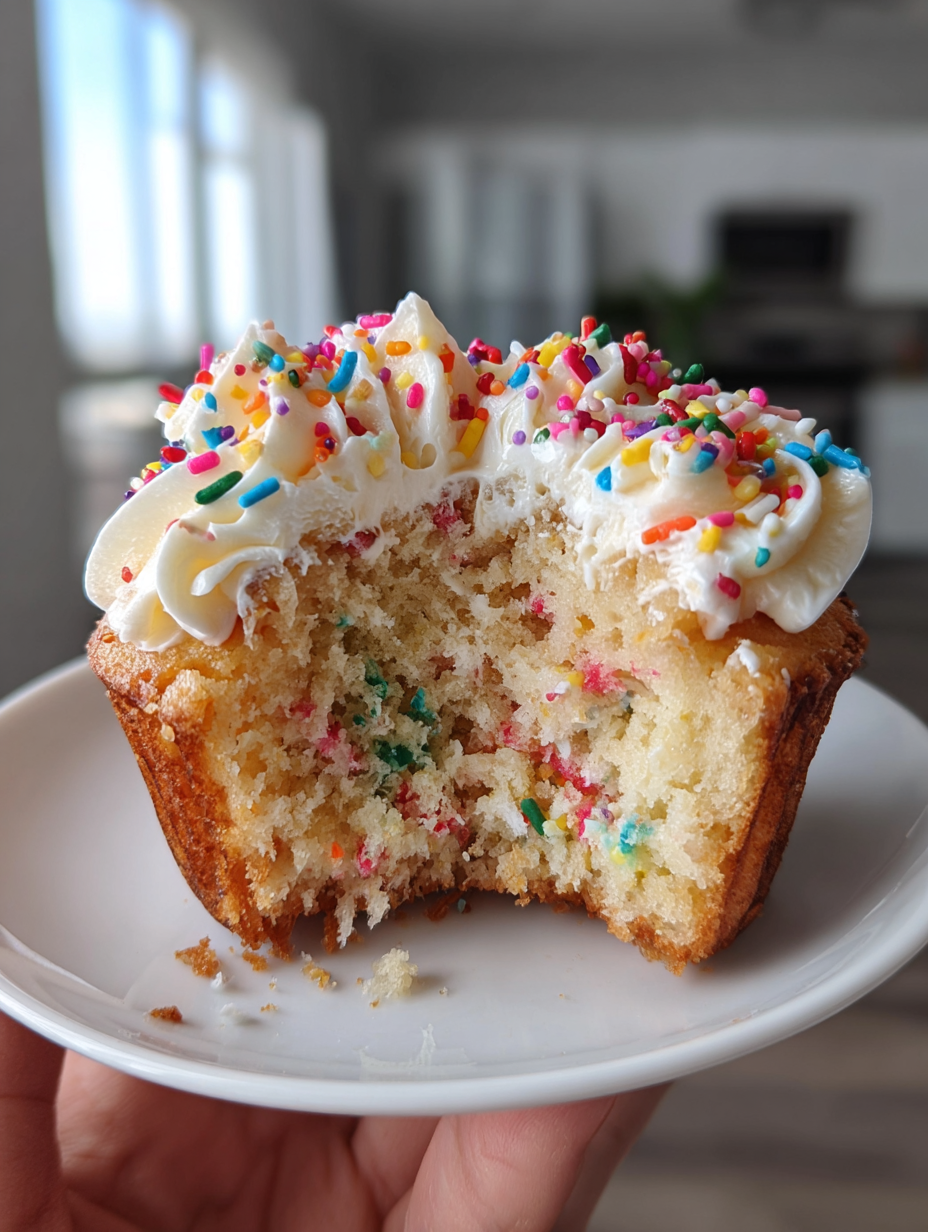 SIMPLE FUNFETTI-STYLE CUPCAKES