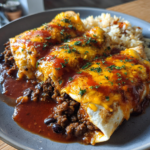 Smothered Beef Burritos