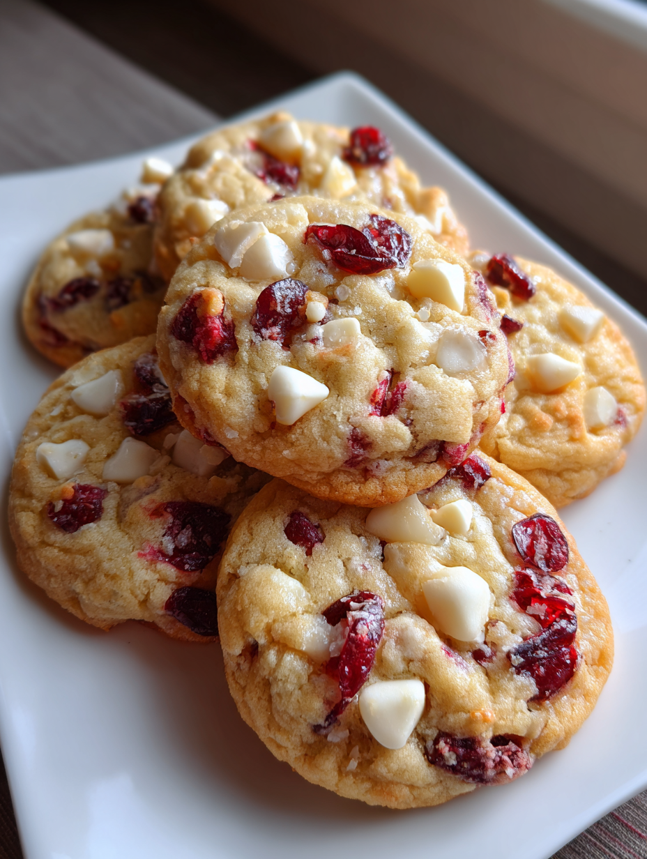 White Chocolate Cranberry Cookies STRAWBERRY