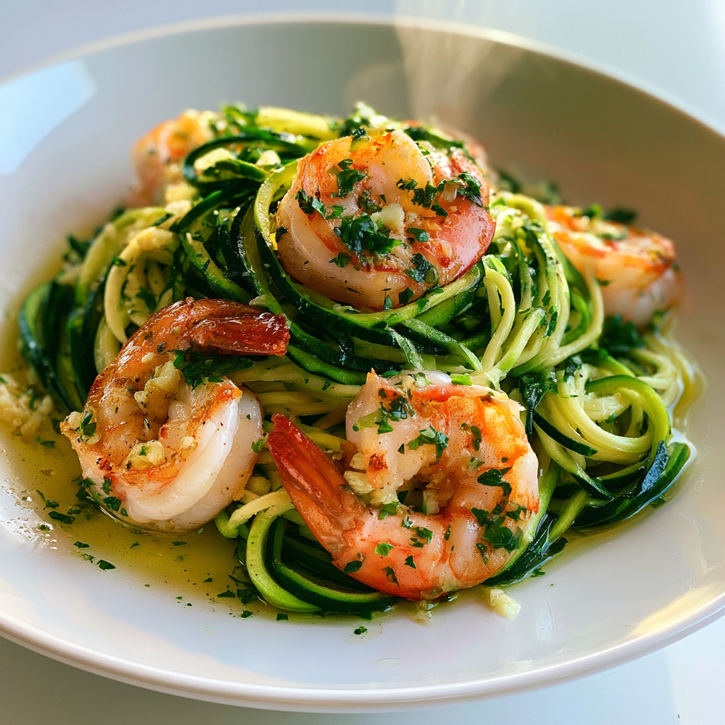 Zucchini Dinner Recipes: 10-Minute Garlic Shrimp Delight