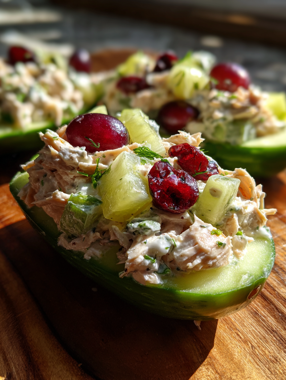 Chicken Salad Cucumber Boats: Easy and Delicious Summer Appetizer