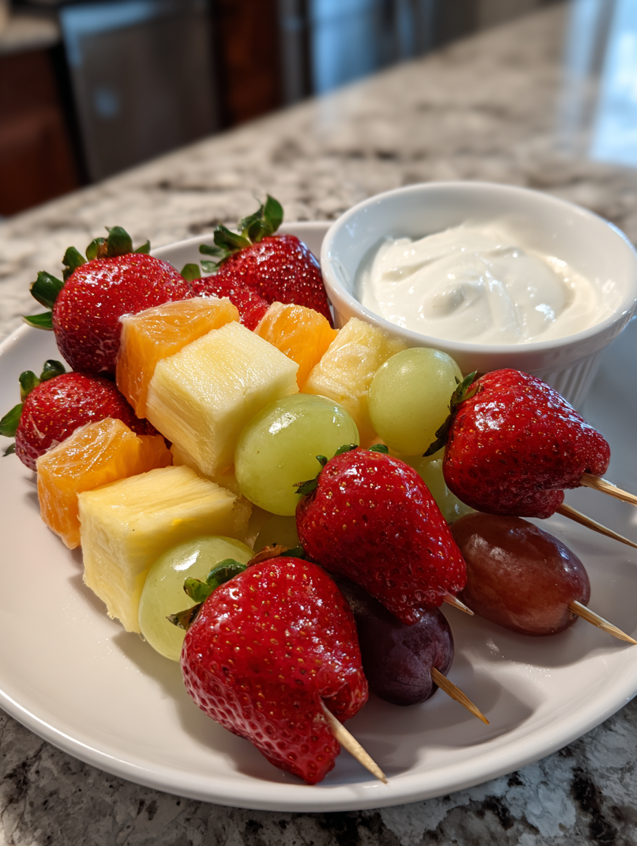 Fruit Kabobs with Yogurt Dip: Amazing Fresh Fruit on a Stick