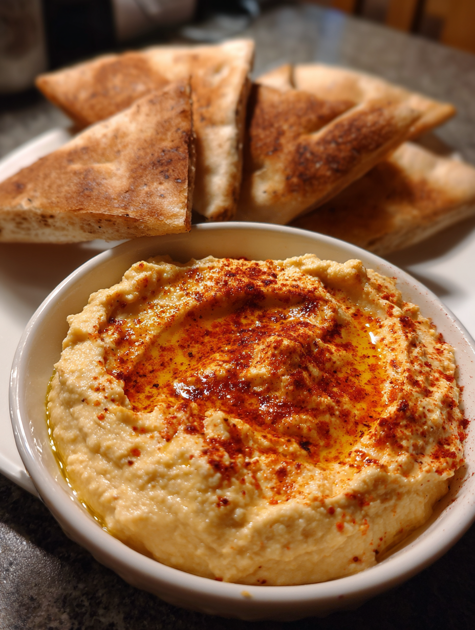 Hummus and Pita Bread Triangles: Easy and Delicious Snack Idea