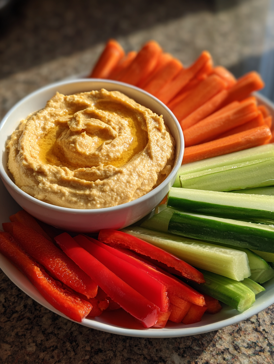 Hummus and Veggie Dippers for School: Simple and Delicious Snack