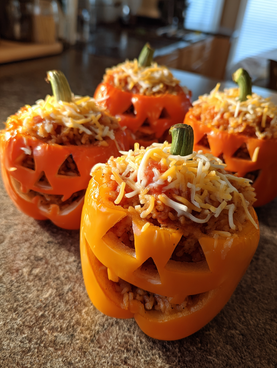 Jack-O-Lantern Stuffed Peppers: A Delicious Halloween Treat