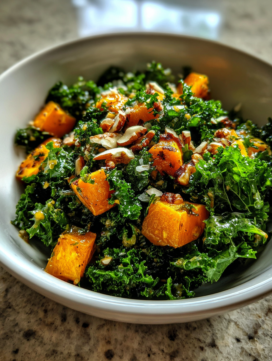 Kale and Butternut Squash Salad: Delicious Fall Flavor Burst