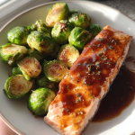 Maple Roasted Salmon with Brussels Sprouts: Deliciously Sweet and Savory