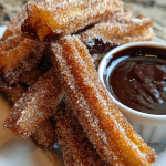 Pumpkin Churros with Chocolate Sauce: Deliciously Spiced Treats