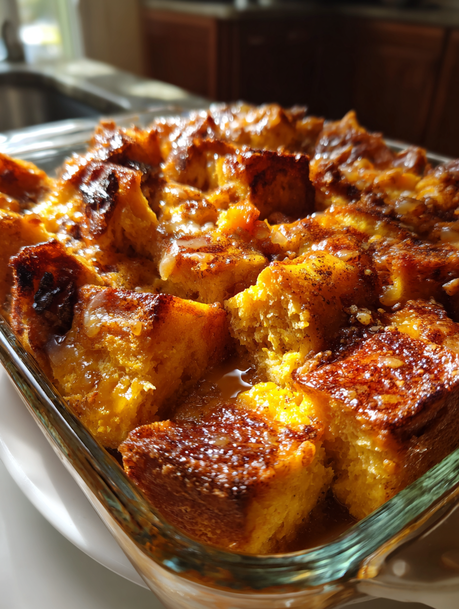 Pumpkin Praline Bread Pudding: Deliciously Rich and Creamy Delight
