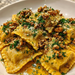 Pumpkin Ravioli with Walnut Sauce: Deliciously Creamy and Nutty