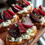 Roasted Beet and Goat Cheese Crostini: Delicious Bites of Elegance
