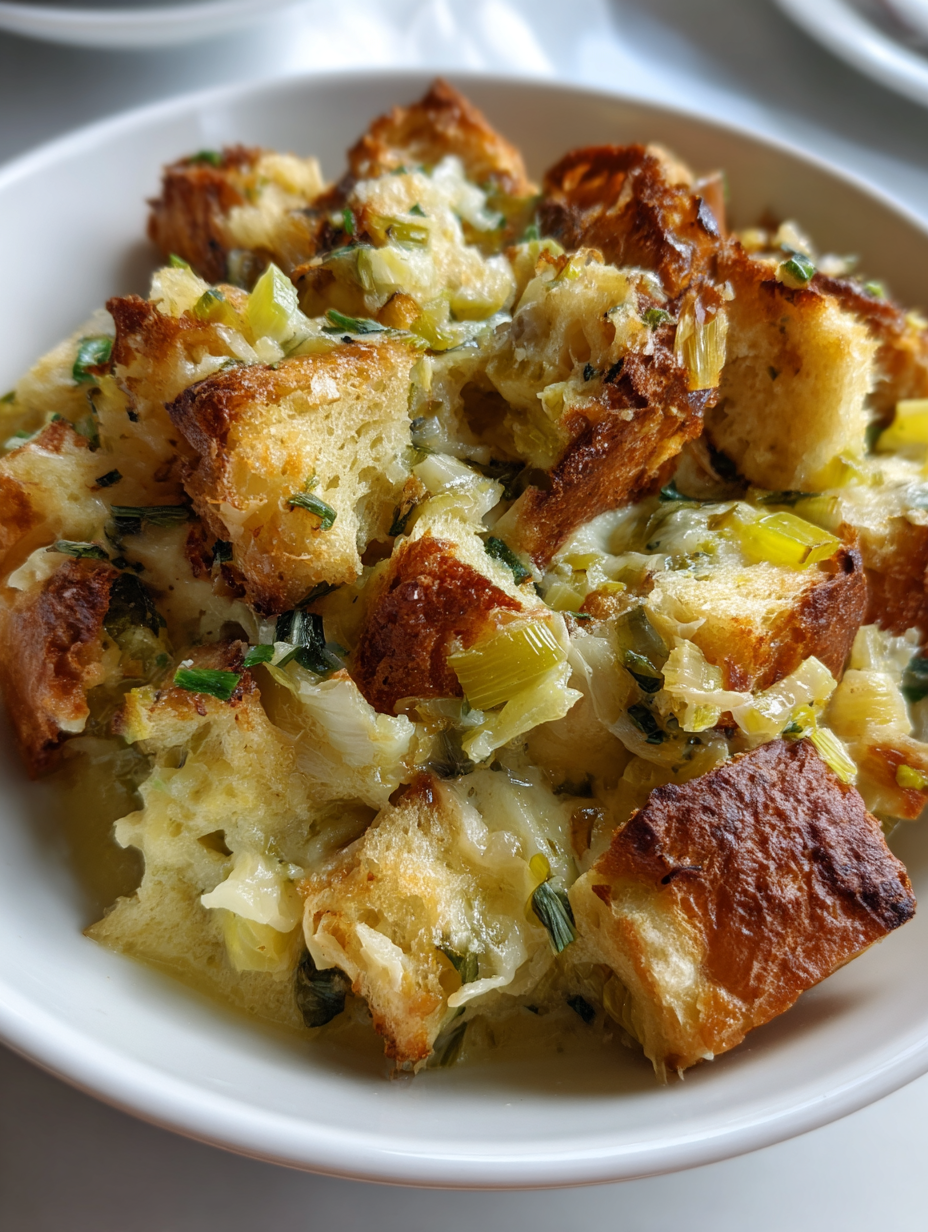 Savory Bread Pudding with Leeks: A Delicious Comfort Dish