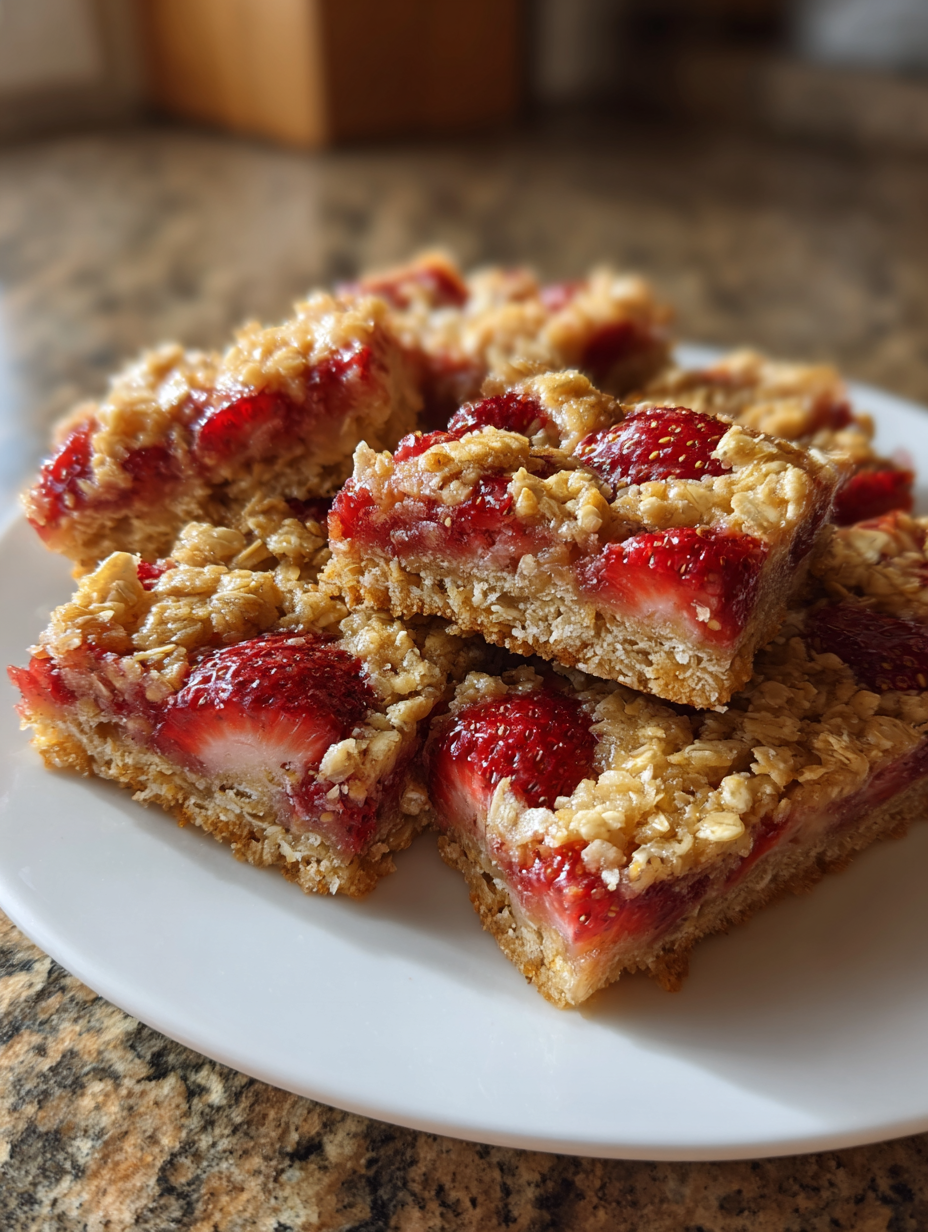 Strawberry Oatmeal Breakfast Bars: Deliciously Healthy and Easy Snack