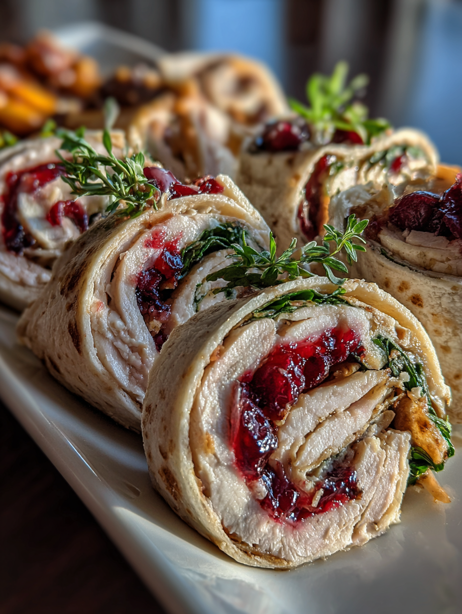 Turkey and Cranberry Pinwheels: Easy and Delicious Party Appetizer